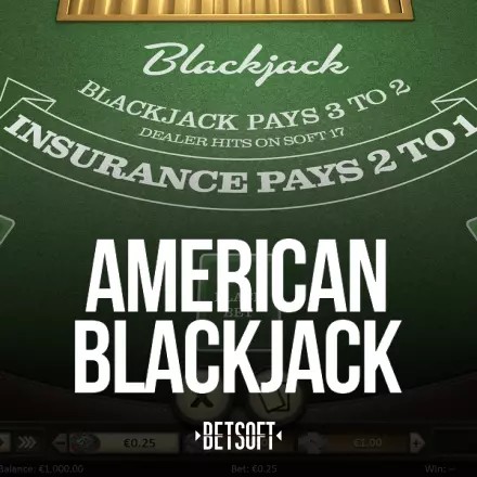 American Blackjack logo by Betsoft Gaming at Spinko24
