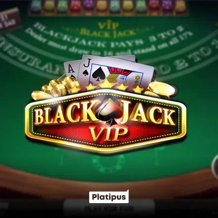 Blackjack VIP online game logo by Platipus on spinko24-casino.net