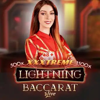 Lightning Baccarat casino game by Evolution – featured logo at Spinko24