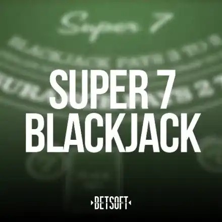 Super 7 Blackjack online game logo by Betsoft Gaming on spinko24-casino.net